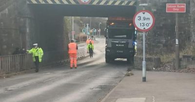 Trains cancelled after lorry collides with bridge near Edinburgh