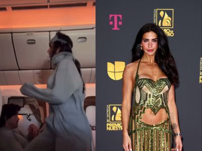 Soap actor draws backlash after performing workout mid-flight in the centre aisle of plane