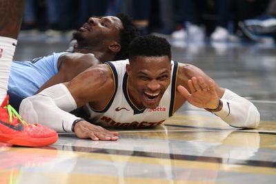 The Nuggets redid Russell Westbrook’s Wilt Chamberlain 200 triple-double tribute with a photo just as illegible