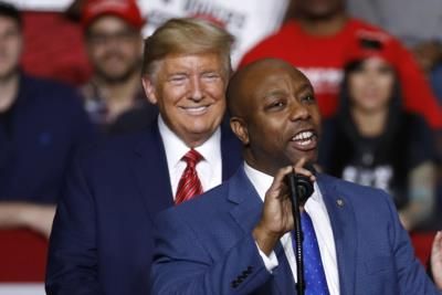 Sen. Tim Scott Meets With President-Elect Donald Trump At Mar-A-Lago