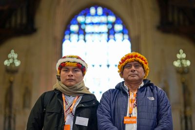 Indigenous leaders travel to UK from Peru to draw attention to oil damage and banking