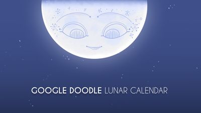 Lunar Google Doodle celebrates half-lit third quarter moon each month with interactive card game