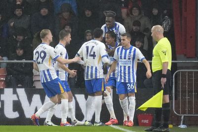 Kaoru Mitoma scores winner as ten-man Brighton beat Bournemouth