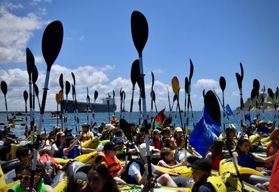 Courts, politicians and police in the sea: the many battles for climate activists at NSW’s Rising Tide protest