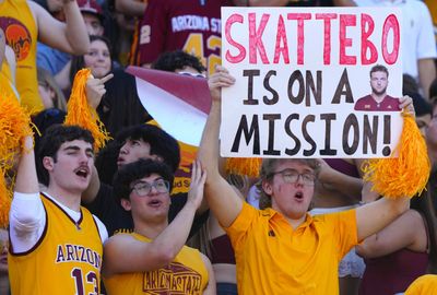 Arizona State’s Cam Skattebo scores touchdown against BYU, signs autograph