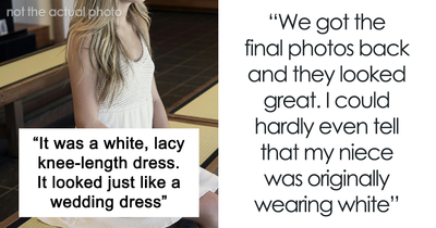 “My Niece Was Ugly”: Teen Wears White To Aunt’s Wedding, Ends Up Photoshopped In The Pictures