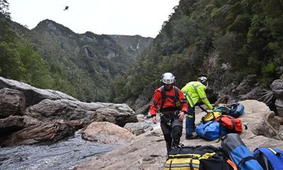 ‘He was wedged like an hourglass’: rescuers describe 20-hour ordeal ending with amputation of rafter’s leg