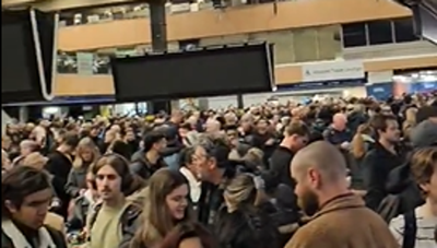 Passengers locked out of Euston station after Storm Bert causes flooding and power cut