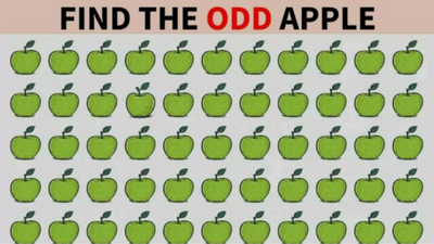 Optical Illusion: Only those with a perfect vision can spot the odd apple within 10 seconds