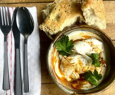 Spiced butter makes it better: Coskun Uysal’s recipe for cilbir (Turkish eggs, yoghurt and melted butter)