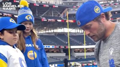 Rams' Matthew Stafford Meets Fan Battling Cancer Ahead of Sunday Night Football