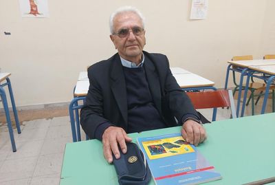 ‘Best in the class’: Greek man in his 80s starts night school after life of toil