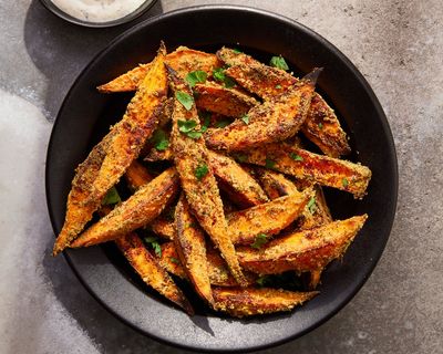 Ditch the cloying casserole for tahini-roasted sweet potatoes with za’atar