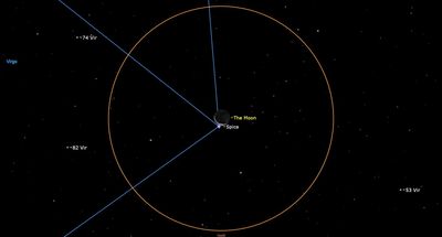 The moon eclipses bright blue star Spica early on Nov. 27. Here's how to see it