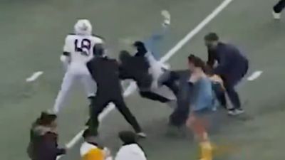 Cal Equipment Manager Tackles Fan Trying to Steal a Helmet After Stanford Game