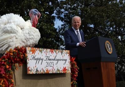 President Biden Pardons Turkeys Peach And Blossom For Thanksgiving