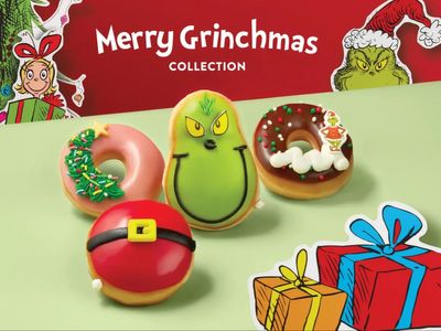 When are the Grinch-themed Krispy Kreme donuts on sale?