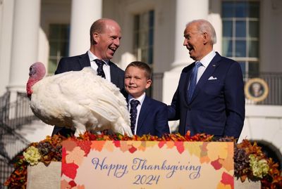 Lame duck Biden pardons Thanksgiving turkeys as the world burns