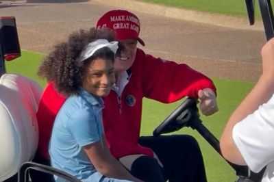 Bizarre moment Trump asks to buy young girl’s hair ‘for millions’ at golf club