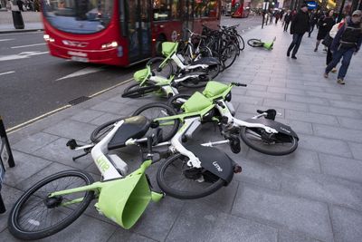 Fines threatened in clampdown on 'problematic parking' of e-bikes in London