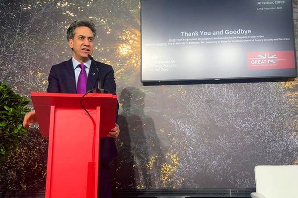 Miliband warns of ‘extreme’ climate change impacts in UK while defending Cop29