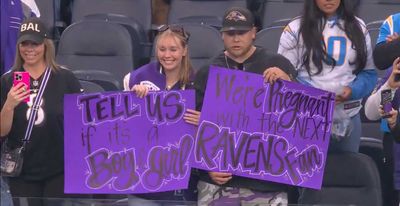 Monday Night Countdown helped do a gender reveal with Ravens fans in the stands