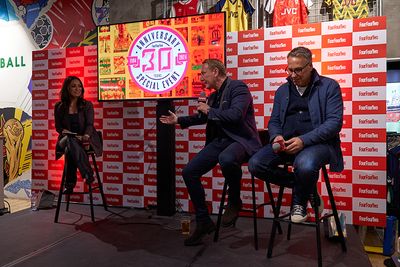 Arsenal greats Ray Parlour and Paul Merson join Jules Breach for FourFourTwo's 30th anniversary event in London