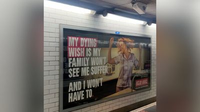 Assisted dying adverts displayed in central London tube stations ahead of a crucial vote