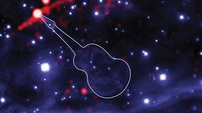 'Flame-throwing' Guitar Nebula's concert caught by Hubble and Chandra space telescopes (video)