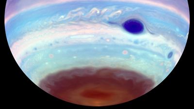 Magnetic tornadoes on Jupiter are spawning Earth-size storms