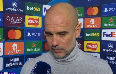 Pep Guardiola explains cut nose with 'self-harm' joke after Man City collapse against Feyenoord