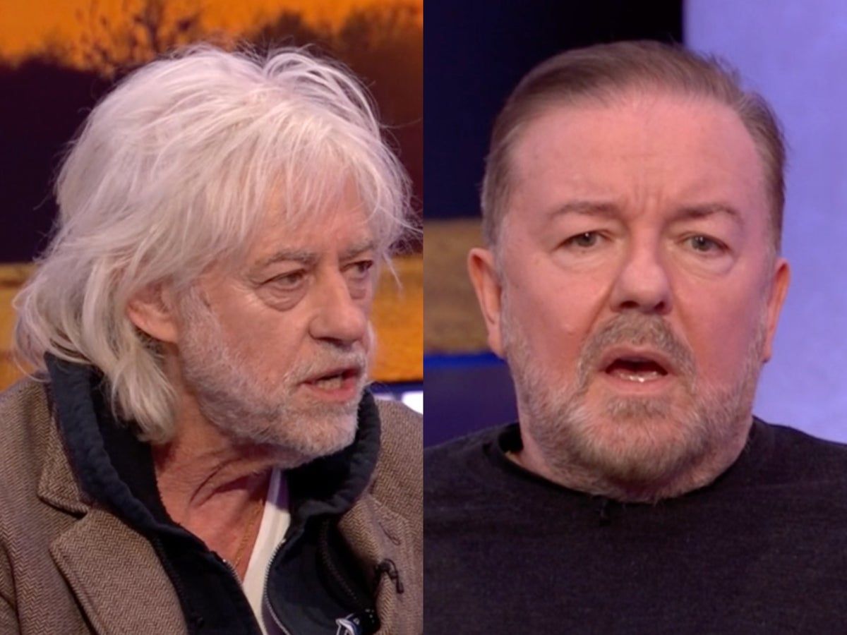 Ricky Gervais leaves Bob Geldof unimpressed after…