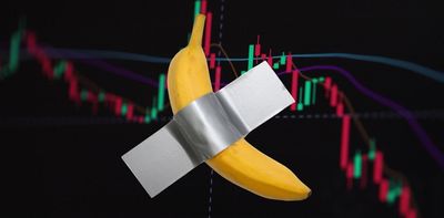 A banana duct-taped to a wall has sold for £4.9 million – part of the evolving relationship between art and finance