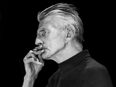 Samuel Beckett smoking a French cigarette: John Haynes’s best photograph