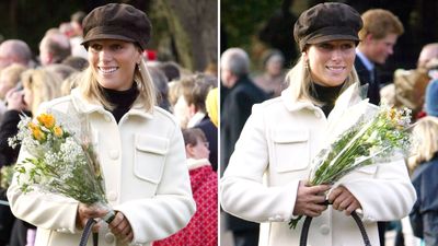 Zara Tindall's snuggly white coat and leopard bag was a Christmas outfit we'll never forget