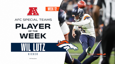 Broncos kicker Wil Lutz wins weekly award