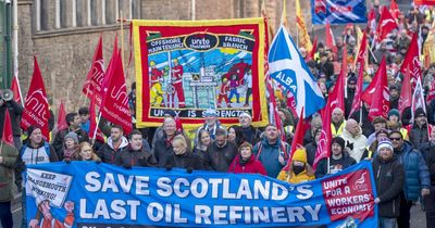 Unite march on Holyrood to demand plan to save Grangemouth oil jobs