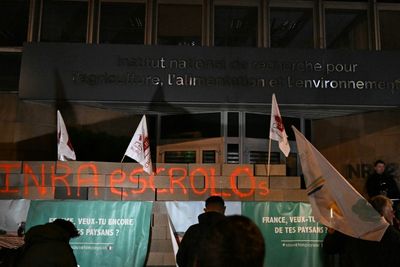 French Farmers Wall Off Public Buildings In Protest Over Regulations