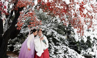 Seoul slows down under blanket of heaviest November snow in 100 years