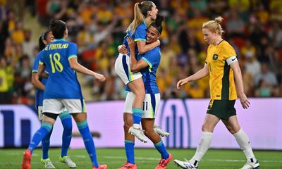 Matildas pay price for sluggish start as Brazil spoil Clare Polkinghorne’s party