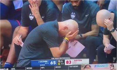 Dan Hurley’s stunned reaction said it all after UConn lost a third straight game