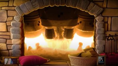 Warm up this holiday season with NASA's new SLS rocket engine fireplace (video)