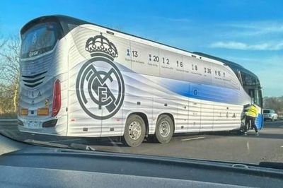 Real Madrid team coach involved in crash after Liverpool defeat as emergency services called