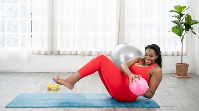 I tried using a Pilates ball for a week to see if it could help me get a stronger core—here's why I recommend it