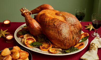 Maple and orange glazed chestnut and pancetta turkey – recipe