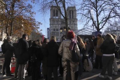 President Macron And Team Move Into Notre Dame's Sacred Space