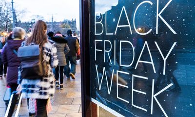 Black Friday online sales in UK rise by 12% but shops still feel the pinch