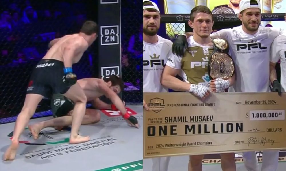 2024 PFL Championship Shamil Musaev bludgeons Magomed…