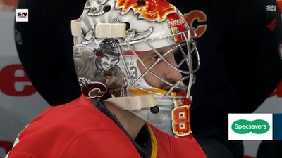 Flames Goalie Dan Vladař Sports Mask Honoring Late Johnny, Matthew Gaudreau