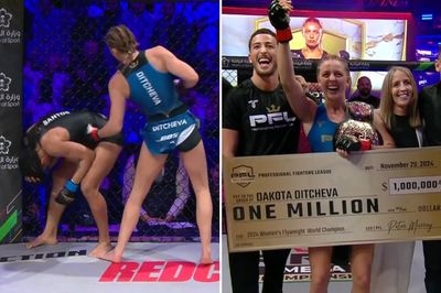 2024 PFL Championship: Dakota Ditcheva stops ex-UFC title challenger Taila Santos to win title, $1 million prize